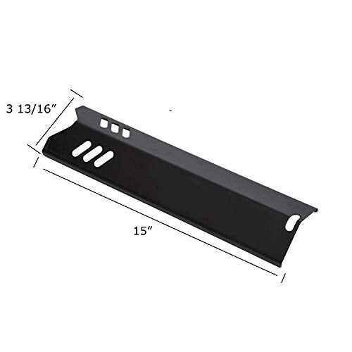 GasSaf 15 inch Heat Plate Replacement for Backyard GBC1460W, GBC1461W, Dyna-glo DGF510SBP, DGF510SSP, Uniflame GBC1059WB, BHG and Others, Porcelain Steel Heat Shield Tent(15"" x 3 13/16"")(4-Pack) - Image 2
